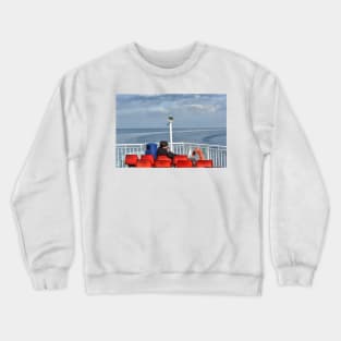 A couple relaxing on the Caledonian Isles Ferry to the Isle of Arran Crewneck Sweatshirt